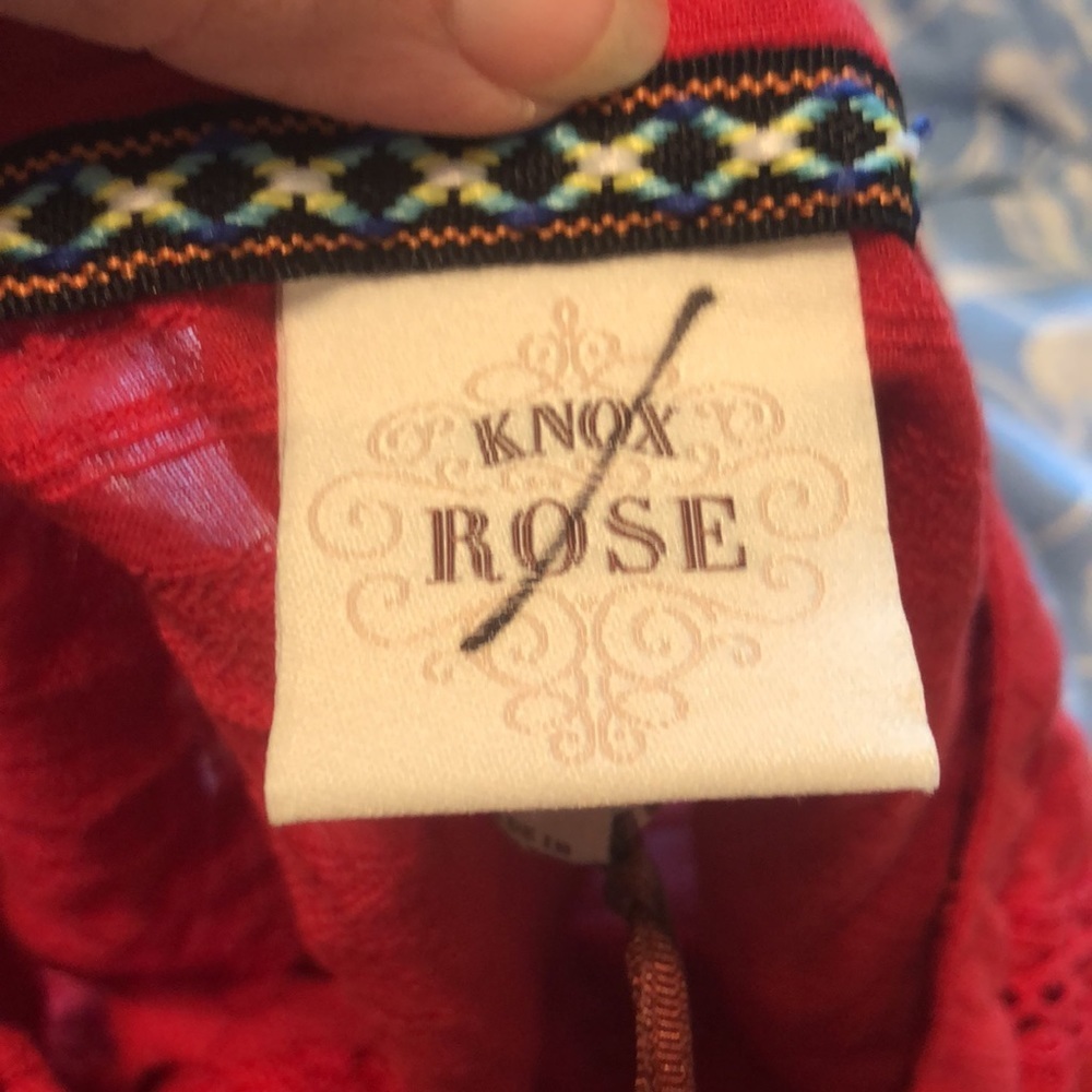 Knox Rose Red Peasant Dress - Picture 7 of 9